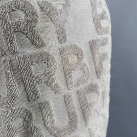BURBERRY Size S Grey Cotton Embossed Drawstring Shorts