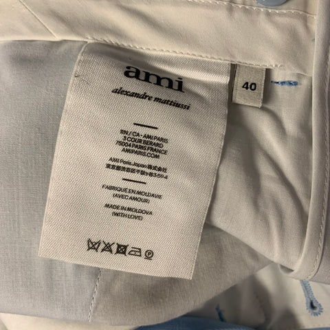 AMI by ALEXANDRE MATTIUSSI Size 30 Blue Wool Button Fly Dress Pants