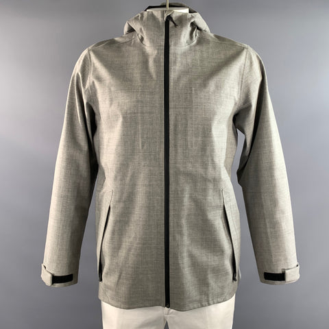 THE LOST EXPLORER Size L Grey Heather Wool Blend Hooded Jacket