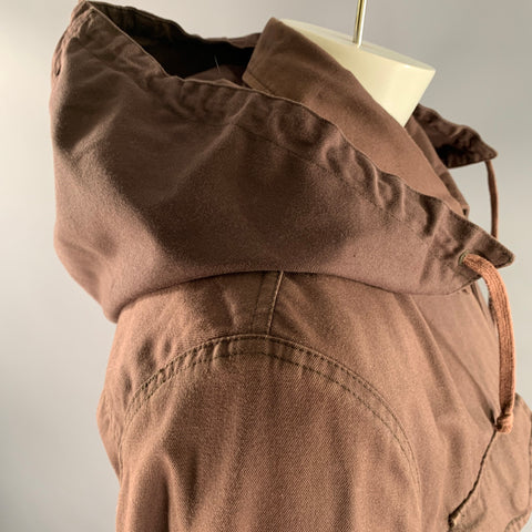MARC JACOBS Size XL Brown Cotton Utility Jacket