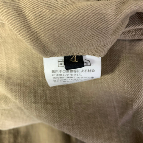 KAPITAL Size L Khaki Tan Solid Cotton Double knee Casual Pants