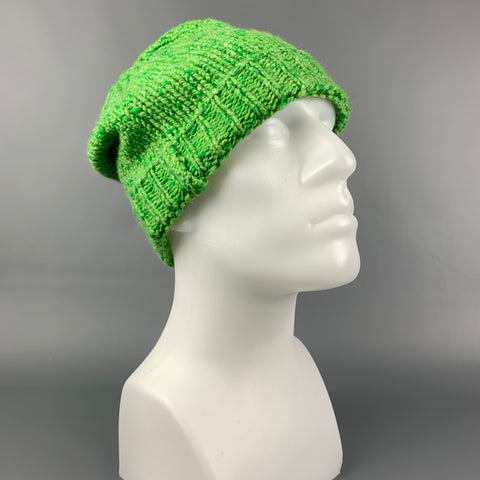 NEW SCOTLAND Green Knit Cashmere Beanie