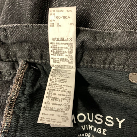 MOUSSY VINTAGE Size 25 Black Cotton Straight leg Jeans