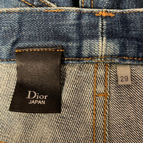 DIOR Size 29 Blue Medium Wash Cotton Slim Jeans