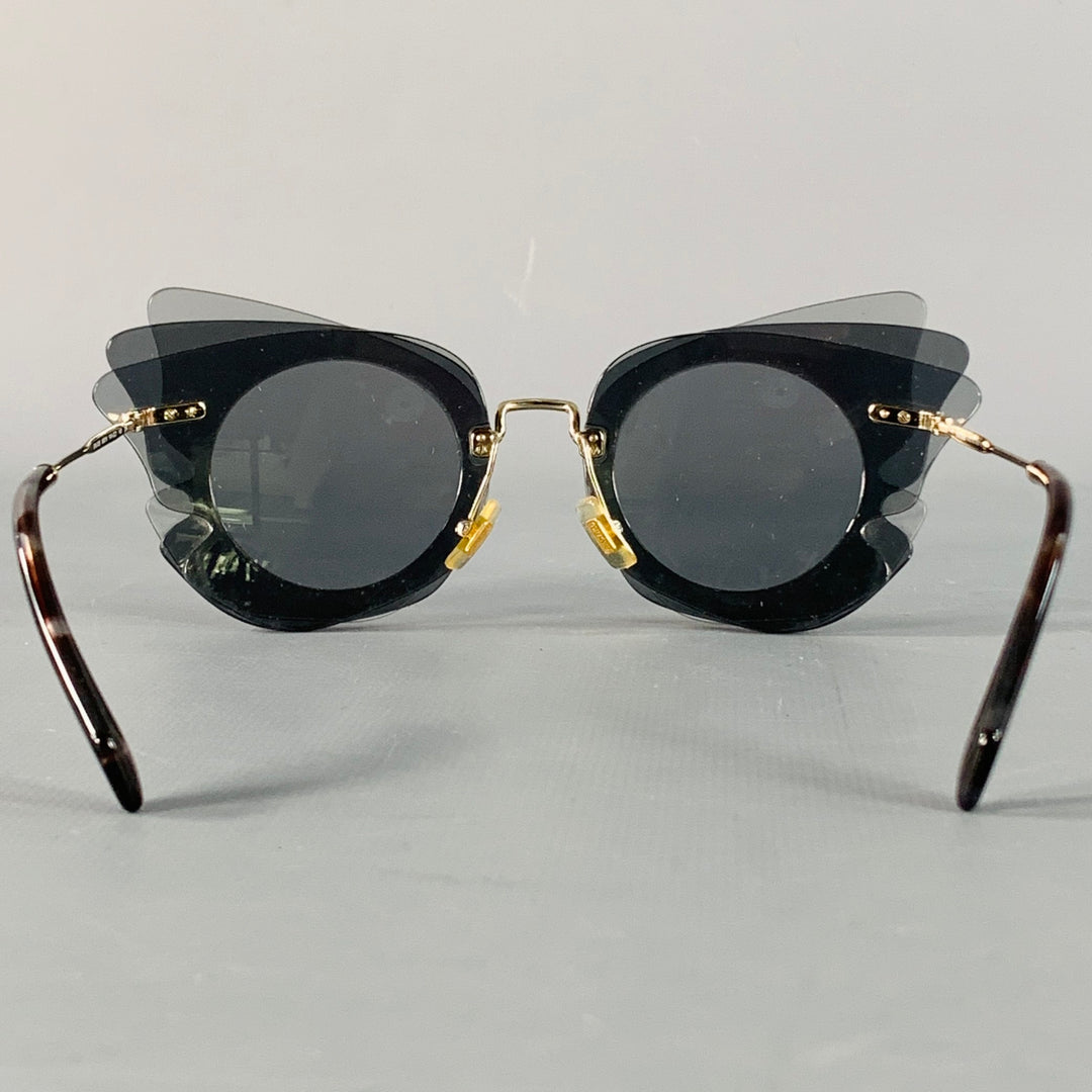 MIU MIU Grey Charcoal Butterfly Acetate Sunglasses