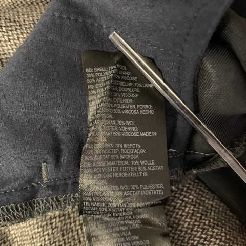 TED BAKER Size 36 Grey Black Marled Wool Polyester Suit