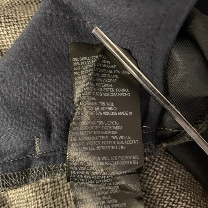 TED BAKER Size 36 Grey Black Marled Wool Polyester Suit