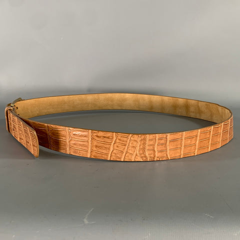 WILKES BASHFORD Tan Crocodile Belt