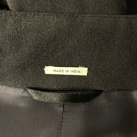 ATELIER MUNRO Size M Black Solid Wool Blend Double Zipper Vest
