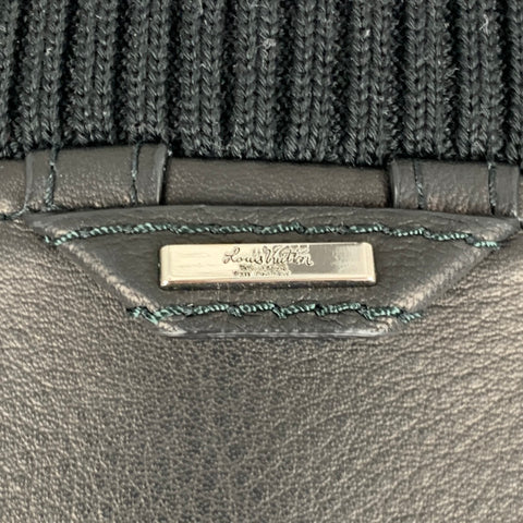 LOUIS VUITTON Taille 40 Veste réversible en cuir noir polyamide LV Monogram