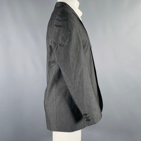 COMME des GARÇONS Taille M Veste de sport en coton gris à revers crantés