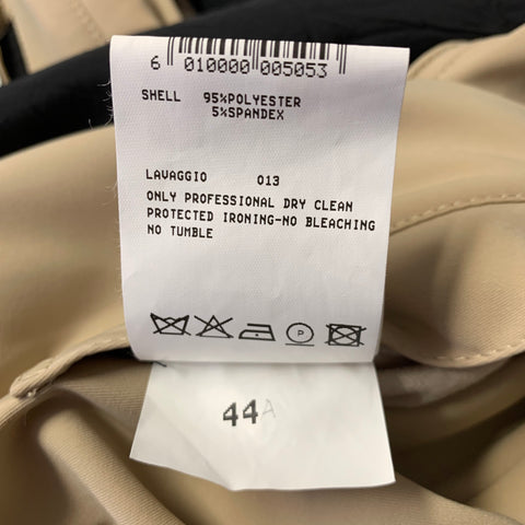 ARMANI COLLEZIONI Size M Tan Polyester Blend Harrington Coat