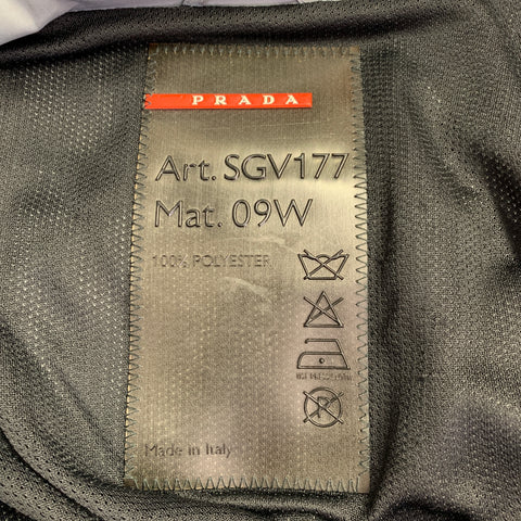 PRADA Size 42 Blue Grey Polyester Windbreaker Jacket