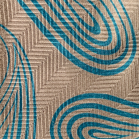 GIORGIO ARMANI Grey Green Herringbone Silk Tie