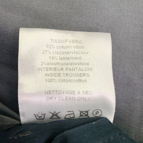 LANVIN Size 32 Grey Cotton Blend Ankle Zip Flat Front Dress Pants