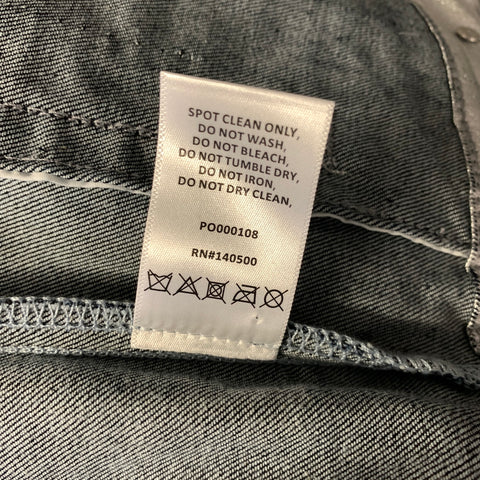 RtA Size S Silver Cotton Elastane Metallic Trucker Jacket