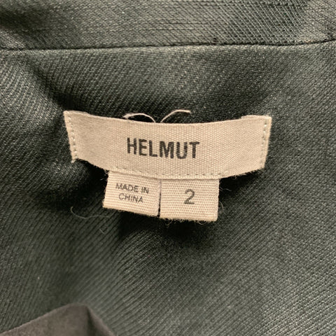 HELMUT LANG Size 2 Grey Cotton Blend Single breasted Jacket
