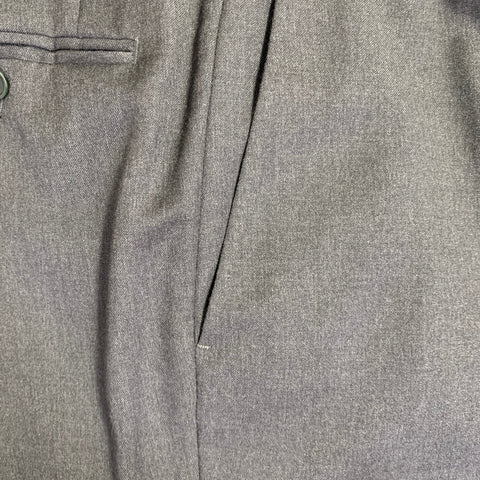 CANALI Size 36 Grey Charcoal Wool Tapered Zip Fly Dress Pants