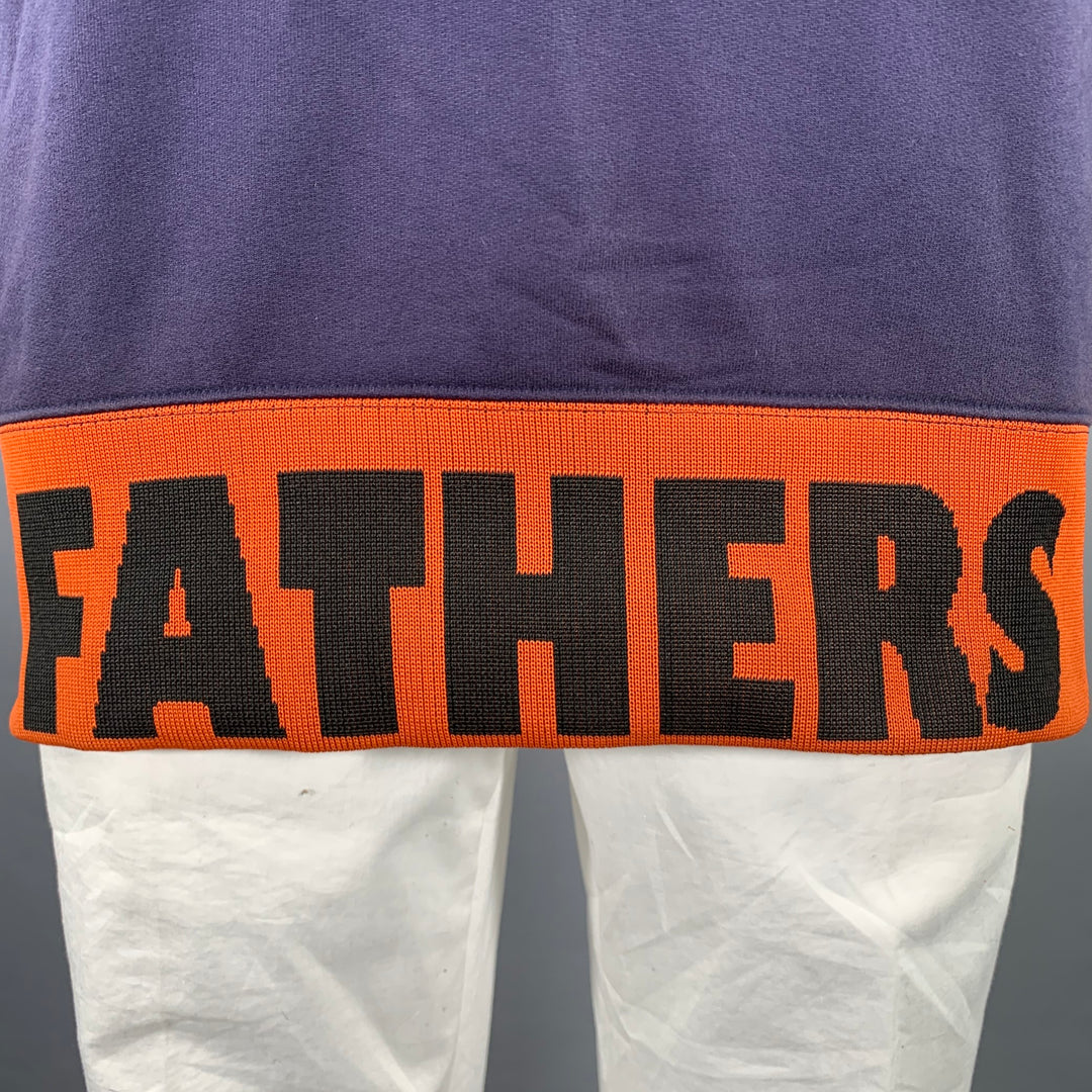 RAF SIMONS Size XXL Navy Shark Print Cotton Crew-Neck Sweatshirt