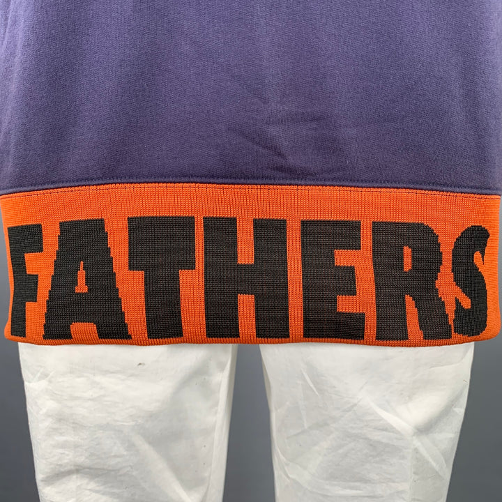 RAF SIMONS Size XXL Navy Shark Print Cotton Crew-Neck Sweatshirt