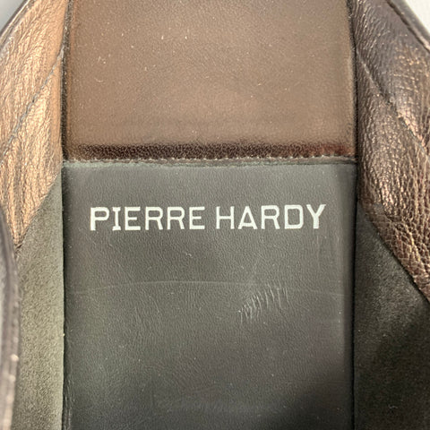 Mocassins à enfiler en cuir noir PIERRE HARDY Taille 45