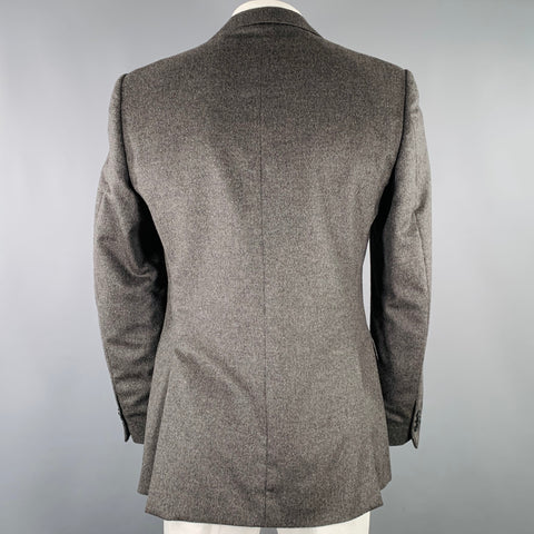 Z ZEGNA Size 40 Long Grey Angora Blend Single Breasted Sport Coat