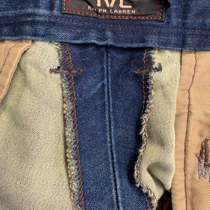 RRL by RALPH LAUREN Size 36 Blue Cotton Cropped Cocoon Jeans
