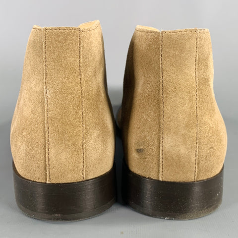 BANANA REPUBLIC Size 9.5 Taupe Suede Lace-Up Boots