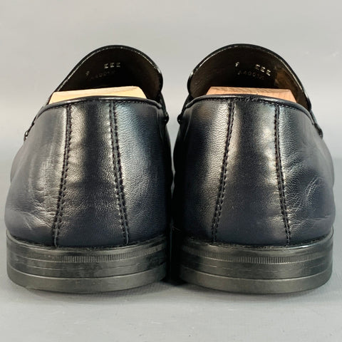 ERMENEGILDO ZEGNA Size 9 L'Asola Black Lambskin Leather Penny Loafers