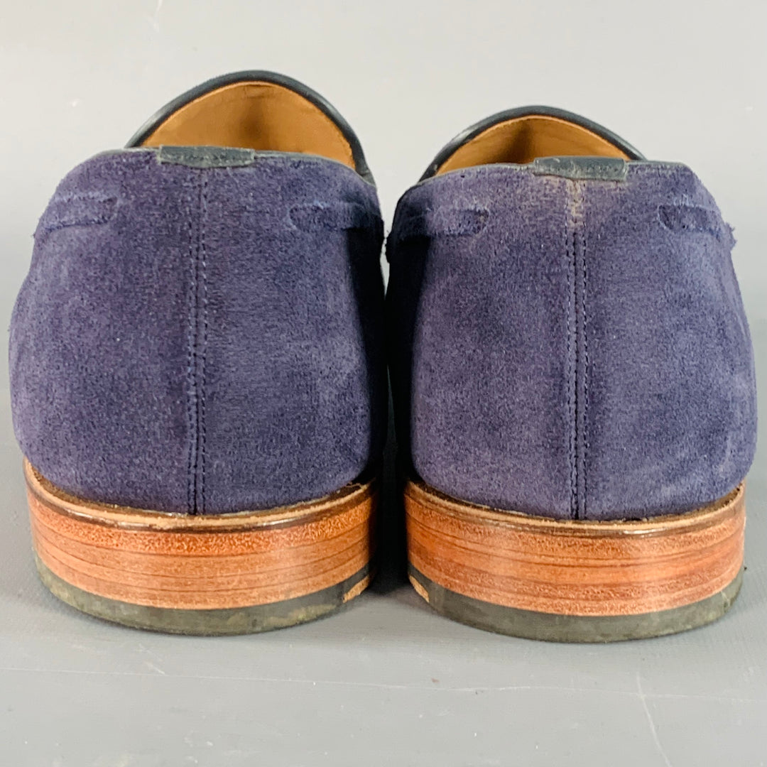 GRENSON Size 12 Scottie Navy Suede Tassel Moccasin Loafer