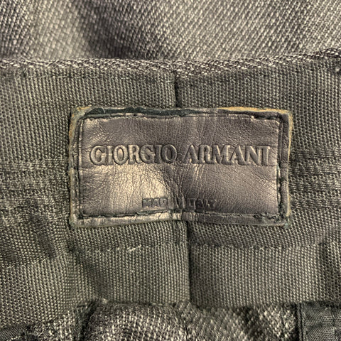 GIORGIO ARMANI Size 32 Grey Charcoal Twill Virgin Wool Blend Dress Pants