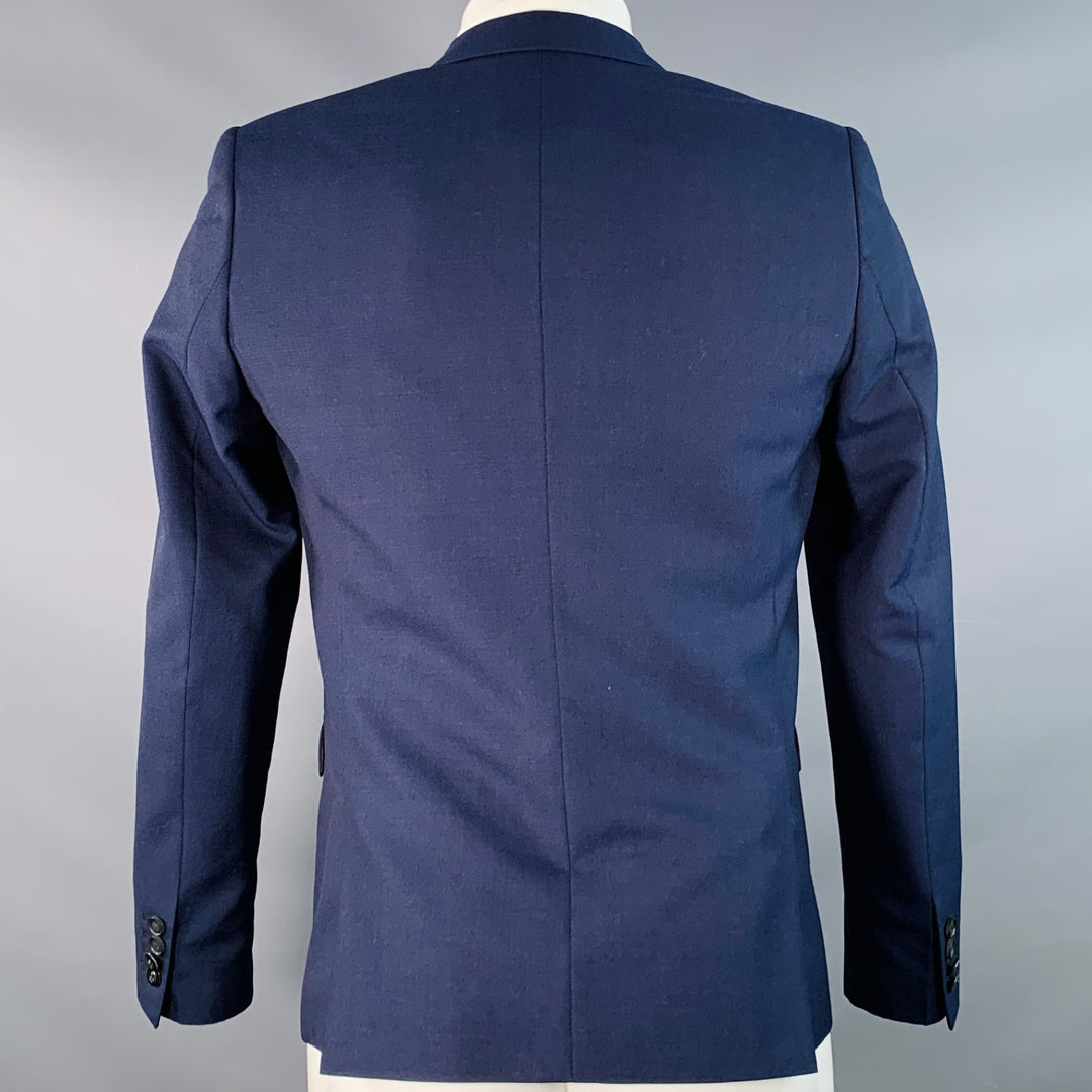 THE KOOPLES Size 34 Navy Wool Notch Lapel Sport Coat