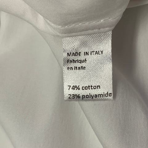 PAUL STUART Size M White Cotton Blend Slim Fit Long Sleeve Shirt
