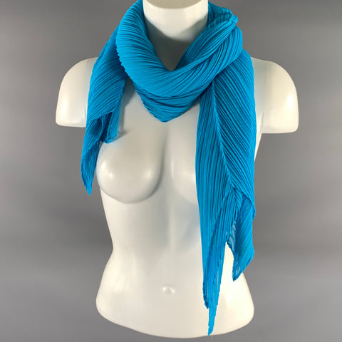 PLEATS PLEASE by ISSEY MIYAKE Blue Pleated Scarves & Shawls