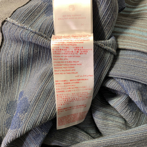 MARNI Size M Grey Blue Floral Cotton Crew Neck Pullover