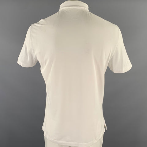 BRUNELLO CUCINELLI Size XL White Cotton Polo