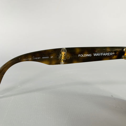 RAY-BAN Folding Wayfarer Brown Acetate Sunglasses