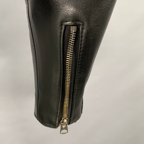PERFECTO Size 38 Black Leather Motorcycle Jacket
