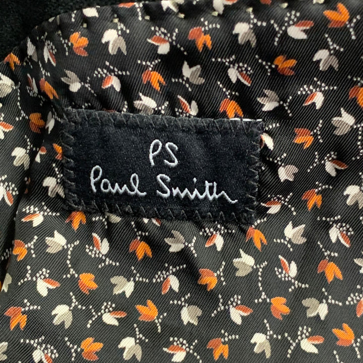 PS by PAUL SMITH Size 42 Black Velvet Cotton Notch Lapel Sport Coat