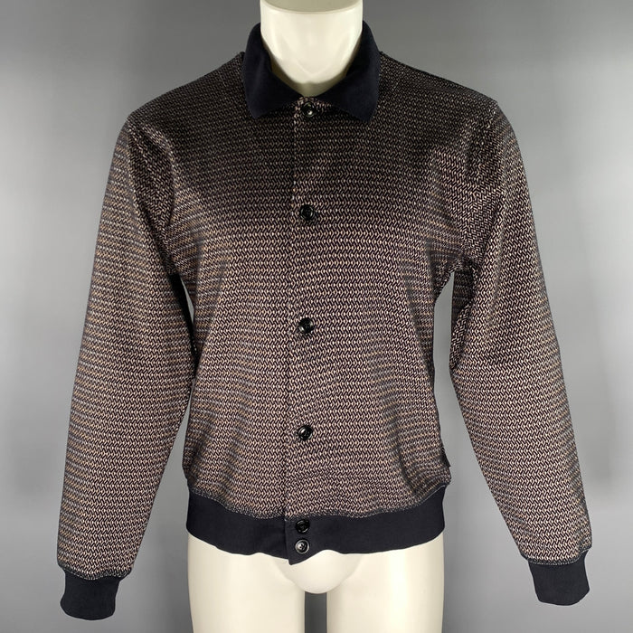 PS by PAUL SMITH Size M Navy Tan & Grey Geometric Buttoned Jacket