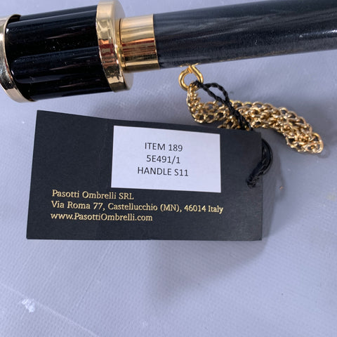 PASSOTI Black Multi Color Floral Umbrella