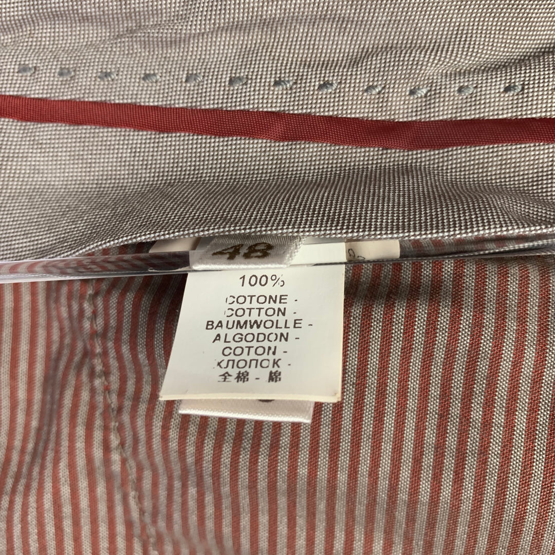 BRUNELLO CUCINELLI Size 32 Brown Cotton Flat Front Casual Pants