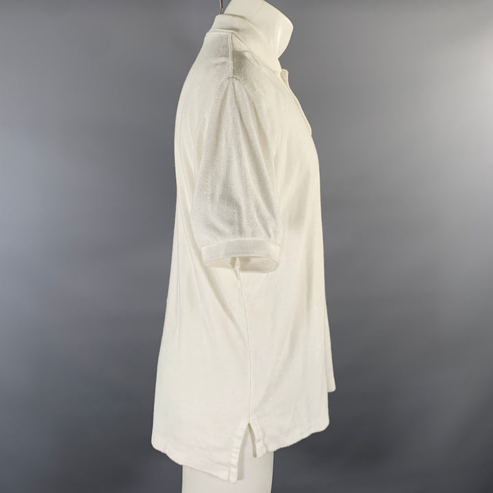 RALPH LAUREN Size M White Terry Cotton Polo