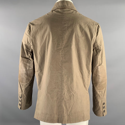 KANG Size M Tan Khaki Patchwork Cotton Chore Jacket