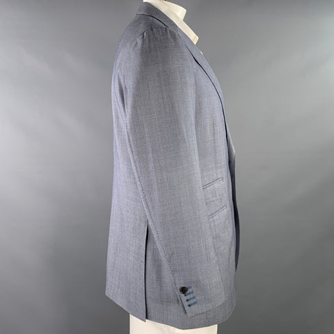 SUIT SUPPLY Size 44 Navy White Dots Wool Single Breasted Sport Coat