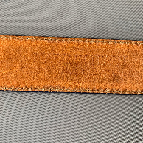 NO BRAND Size 34 Blue Brown Suede Leather Belt