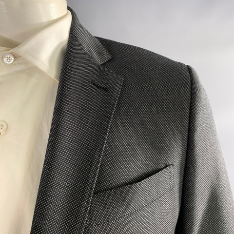 BROOKS BROTHERS Chest Size 42 Regular Grey Black Nailhead Wool Notch Lapel Suit