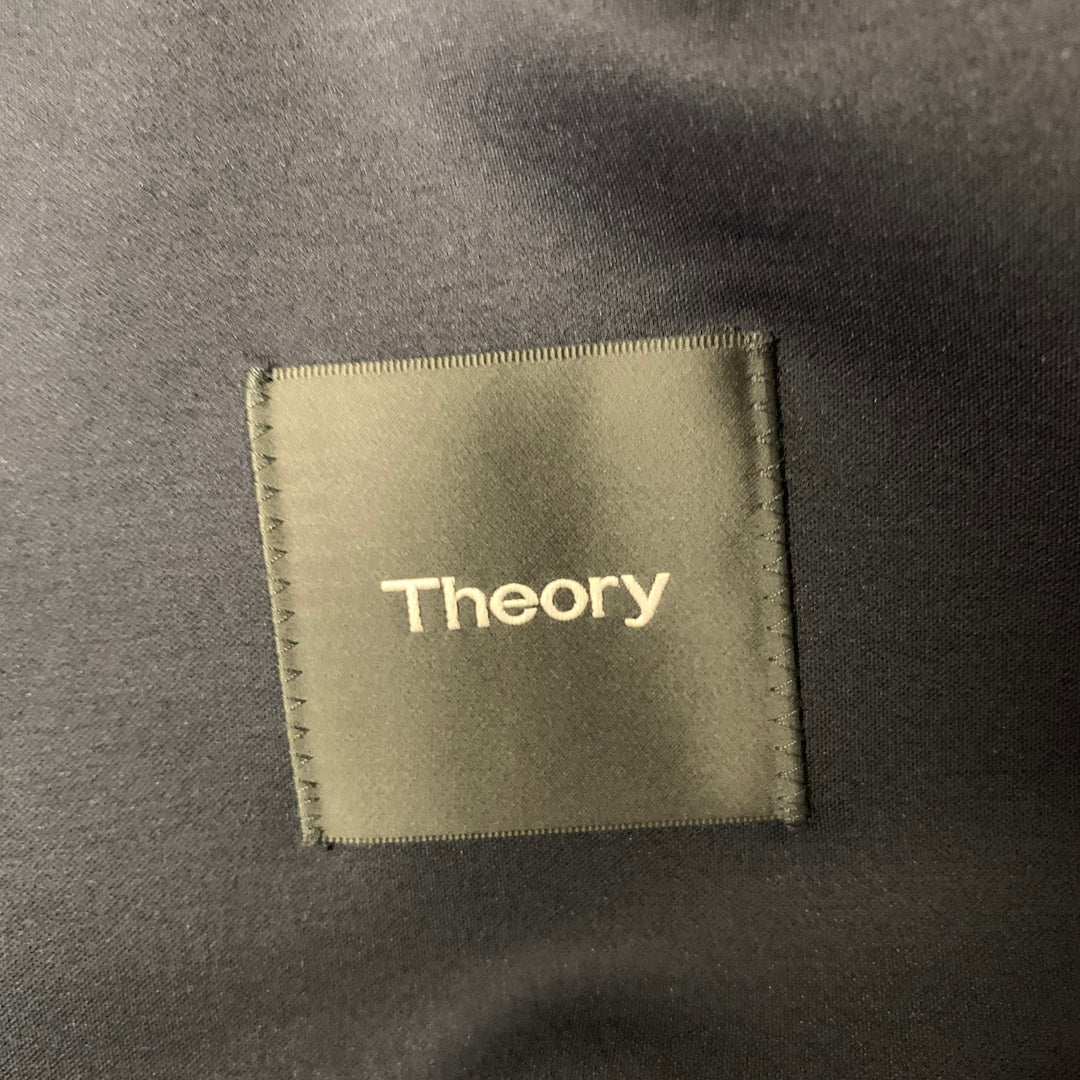 THEORY Size 42 Navy Solid Cotton Polyester Notch Lapel Suit