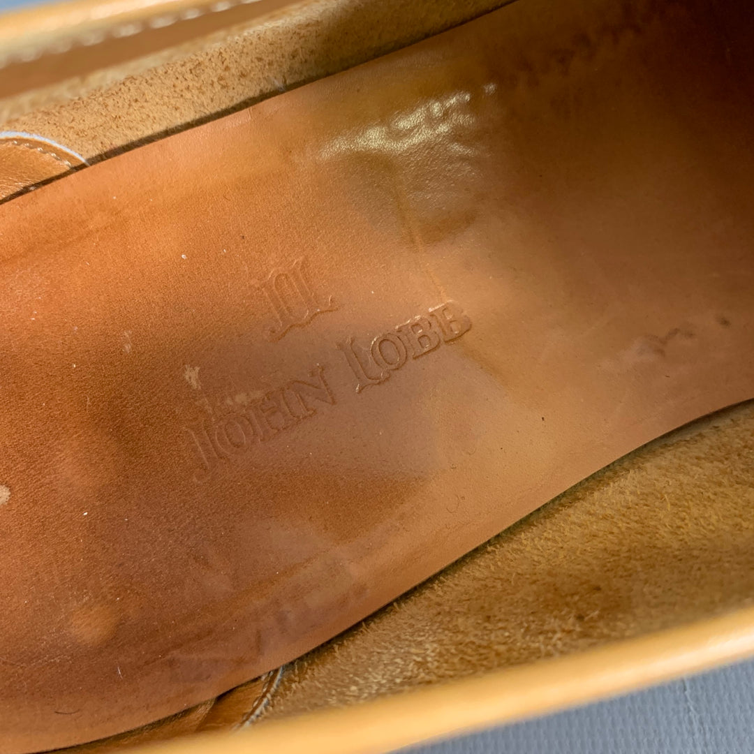 JOHN LOBB Size 9 Tan Leather Penny Loafers