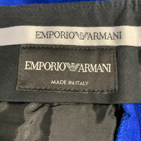 EMPORIO ARMANI Size 30 Royal Blue Wool Blend Tapered Dress Pants